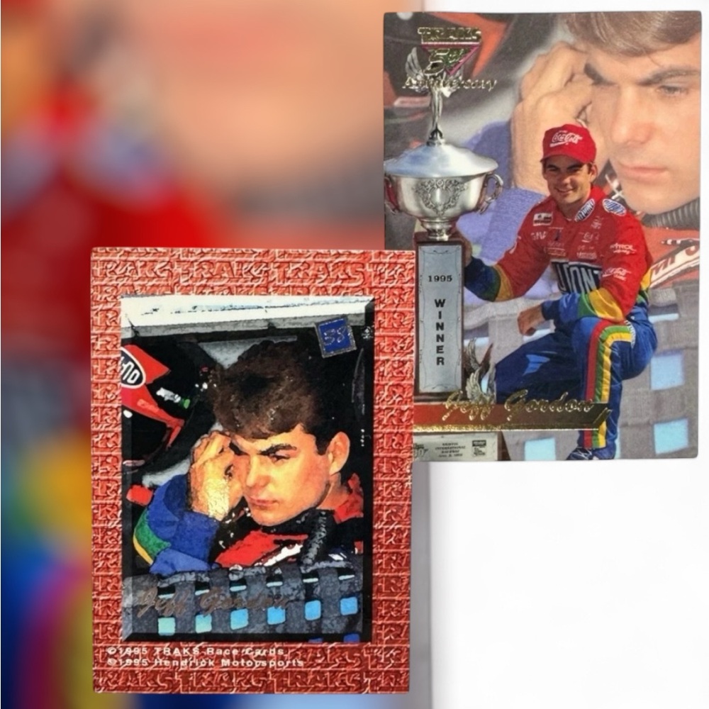 Jeff Gordon 1995 Traks 5th Anniversary Red Parallel #38 DuPont Racing - Coll